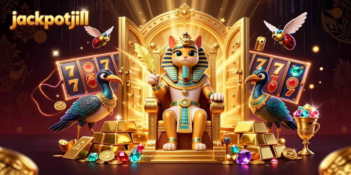 Experience the thrill of jackpots with jackpotjill in vibrant casino illustration.