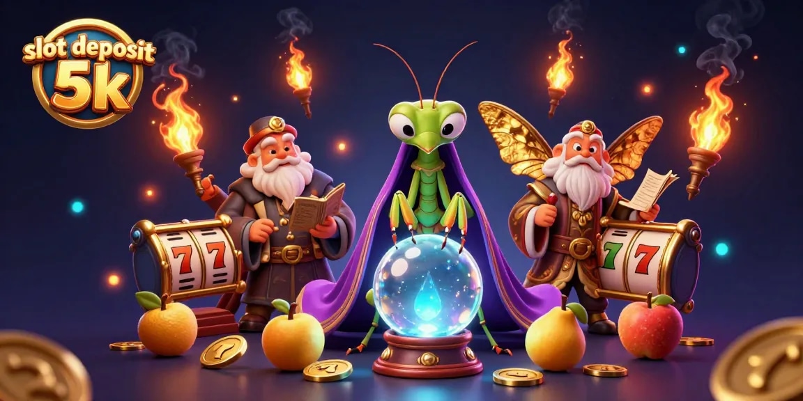Engage with the slot deposit 5k scene featuring vibrant characters and casino elements.
