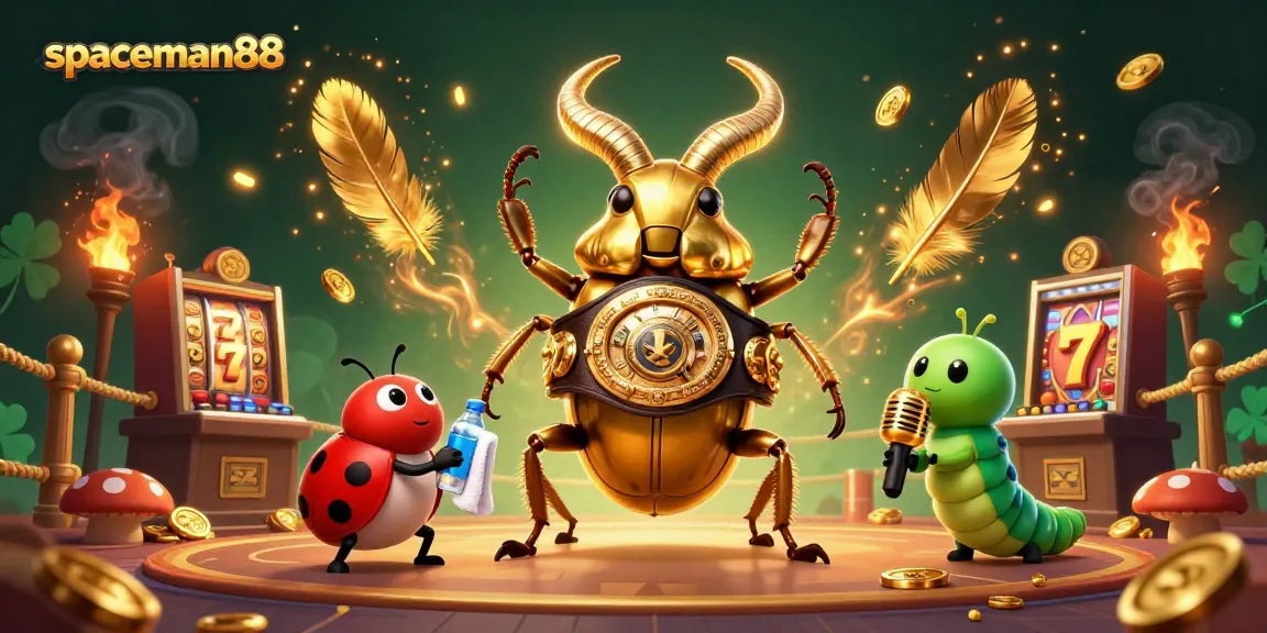Watch spaceman88 illuminate the slot arena with an epic showdown between a golden beetle and friends