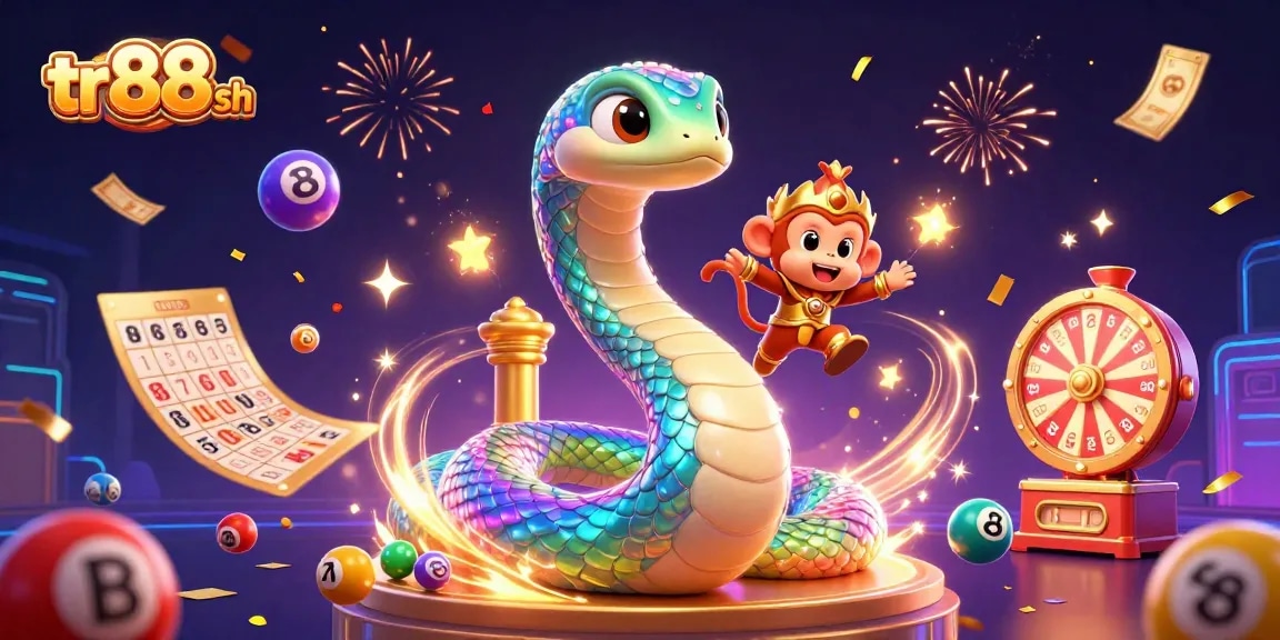 Experience the magic of gaming at TR88 sh with vibrant colors and dynamic lottery elements.