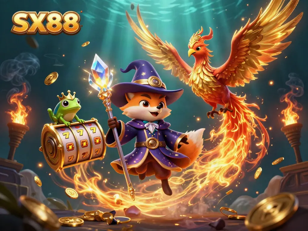 SX88 offers exhilarating gaming experiences with vibrant slot reels, lucky symbols, and enchanting characters.