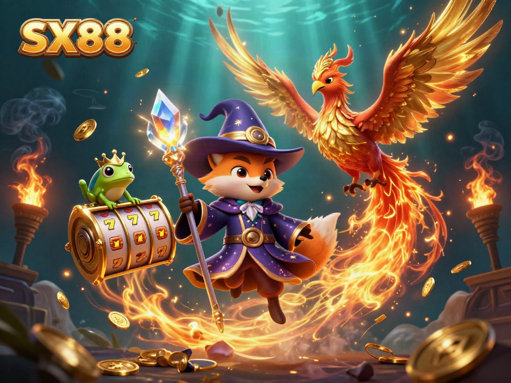 SX88 offers exhilarating gaming experiences with vibrant slot reels, lucky symbols, and enchanting characters.