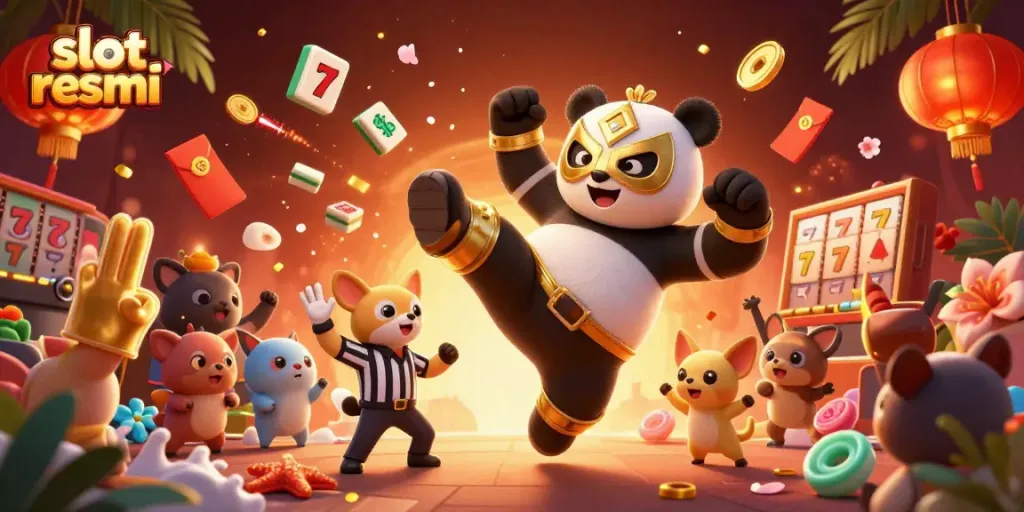 Celebrate the excitement of playing slot resmi with lively characters and vibrant casino elements.