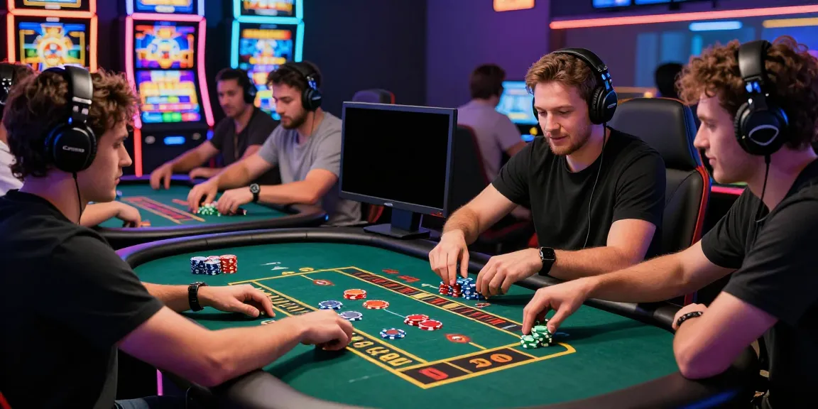 Engaged players at http://gem88-mobile.com enjoying live casino action in vibrant gaming environment.