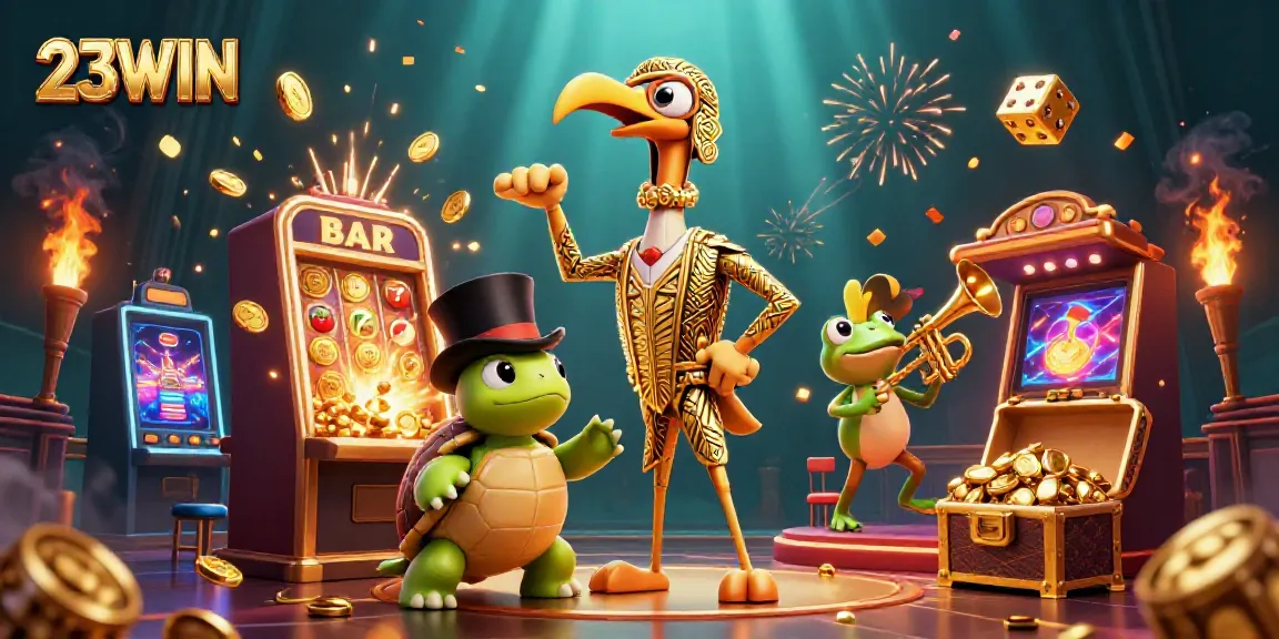 Experience the thrill of 23WIN with vibrant casino action, featuring classic characters and dynamic gaming elements.