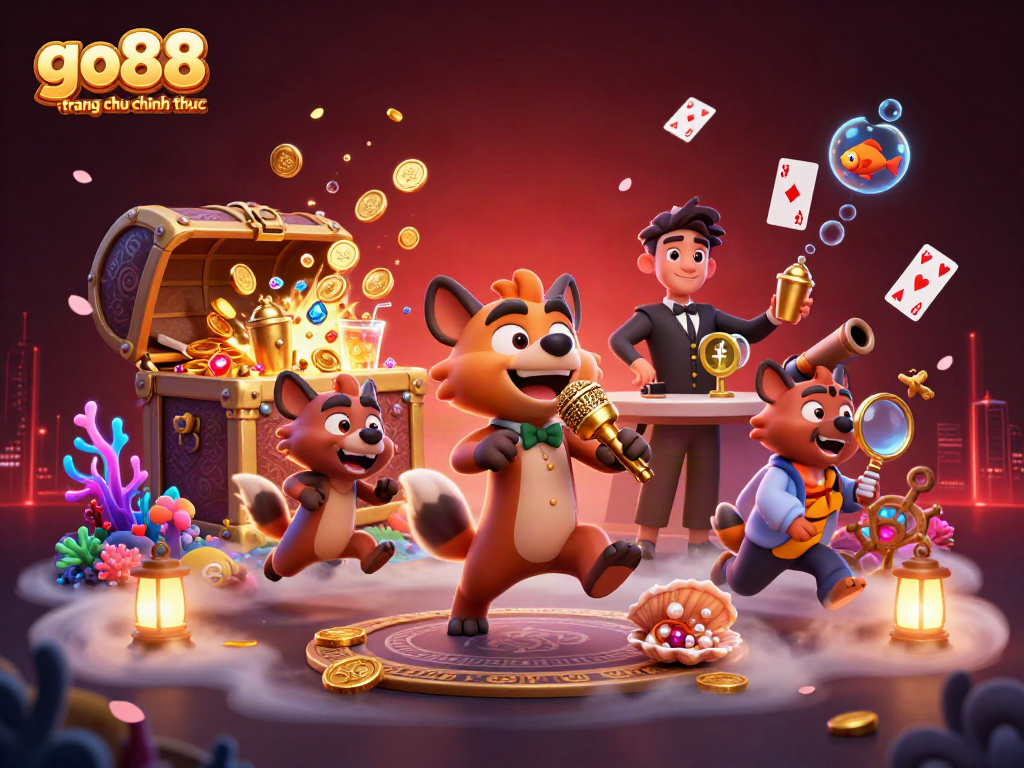 Experience the thrill at go88 trang chu chinh thuc with hyenas in a vibrant casino setting.