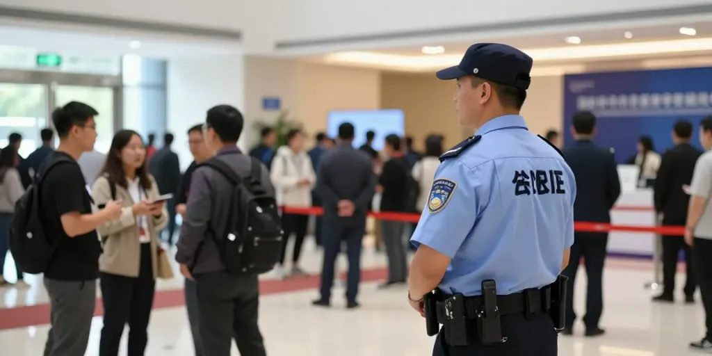 Security Services provided by a professional contractor at a corporate event