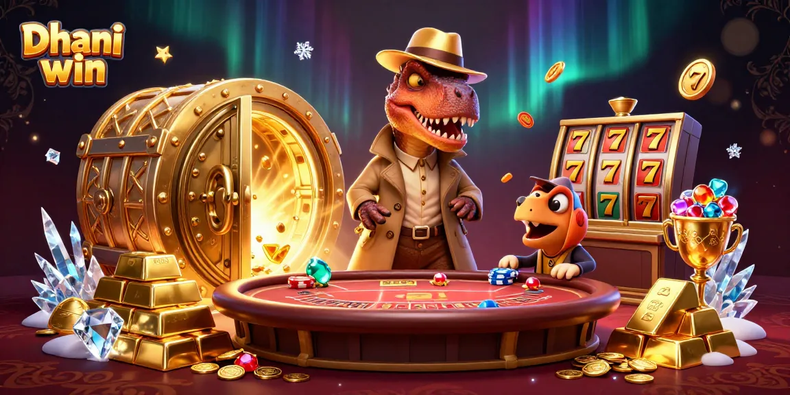 Dhani win's exciting blackjack scene featuring a velociraptor attempting to blend in, attracting gaming enthusiasts.